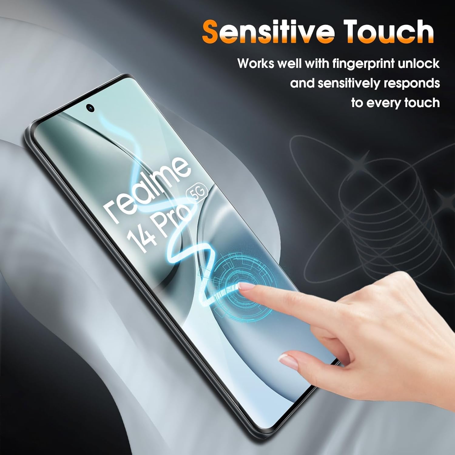 Locofun Pellicola Vetro Temperato per Realme 14 Pro e Protezione Lente Fotocamera, Durezza 9H Schermo Protettiva Film [2+2 Pezzi], Anti Graffi Niente Bolle