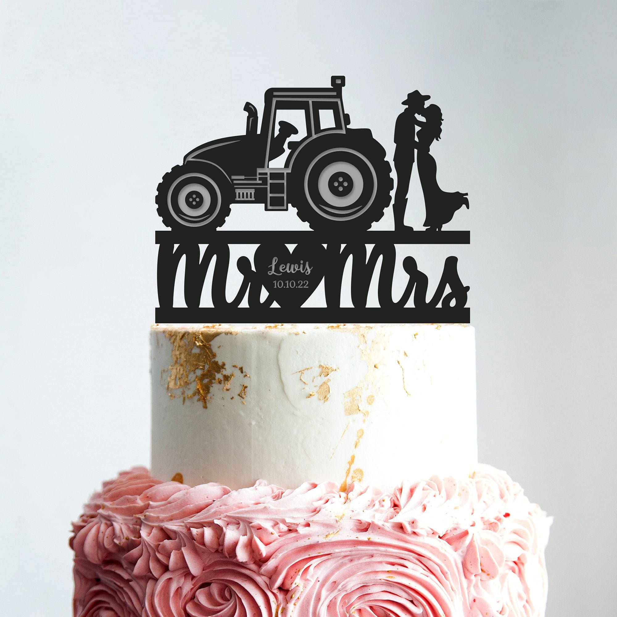 Buy Personalized Cake Topper Farm Wedding Cake Topper Country Wedding