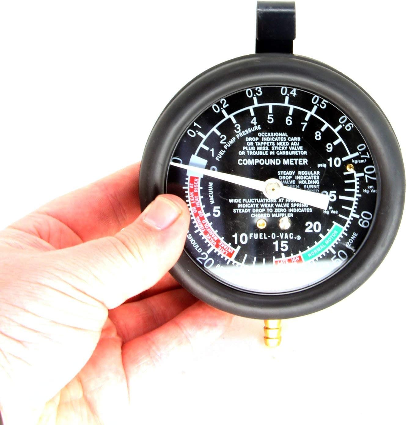 HFS(R) Fuel Pump Tester Gauge Kit Carburetor Valve Fuel Pump Pressure & Vacuum Tester Gauge Test Kit Below 10PSI for Car & Truck W/Storage Box