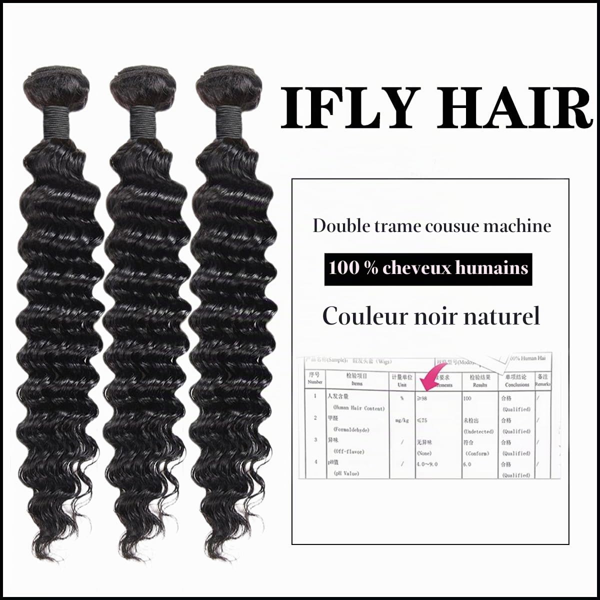 Tissage Bouclé Naturel Cheveux Humain Deep Wave Curly Mèche 182022 Pouces