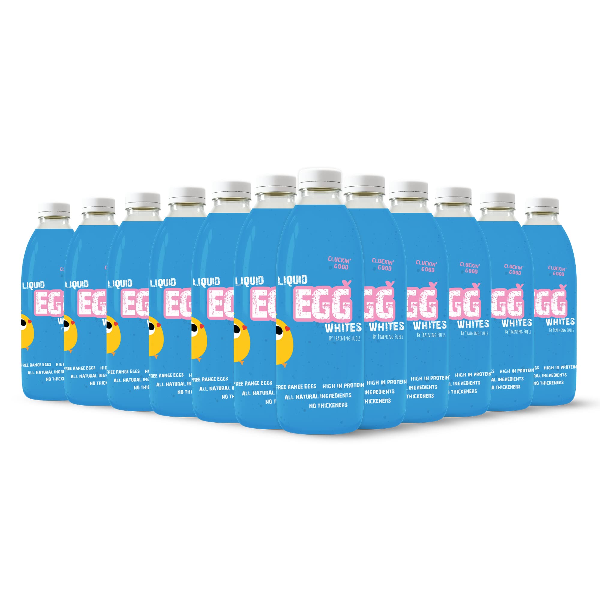 Liquid Egg Whites by Training Fuels, Egg White for Cocktails Diets Baking and Fitness, High Protein and Low Fat, No Added Thickeners, 970ml x 12 Bottles