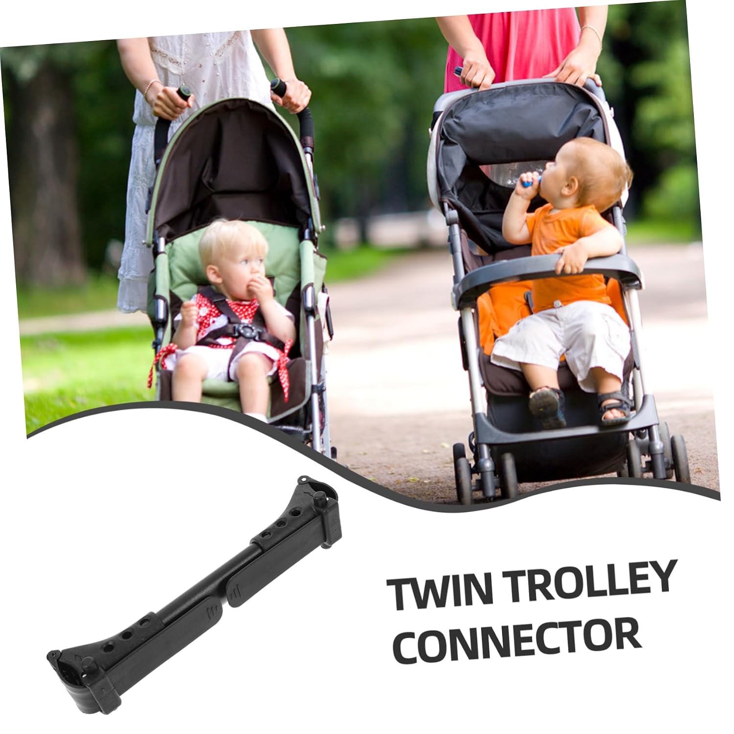Toyvian Twin Stroller Connector for Double Stroller Pram Twin Connector Accessory