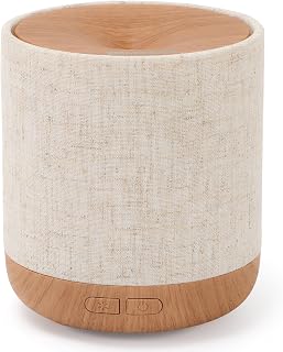 ZmarKraft 200ml Essential Oil Diffuser with Fabric Cover, Night Lamp & Humidifier - Ultrasonic Silent Aroma for Bedroom, Office Decor & Gifts (Light Brown)