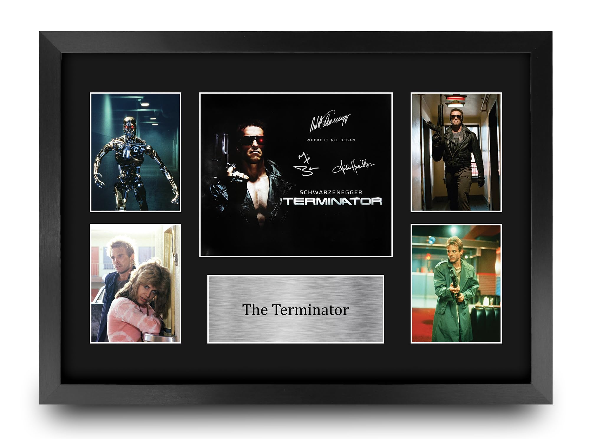 Terminator 1 affiche encadrée A3 avec autographe imprimé pour fan - 8