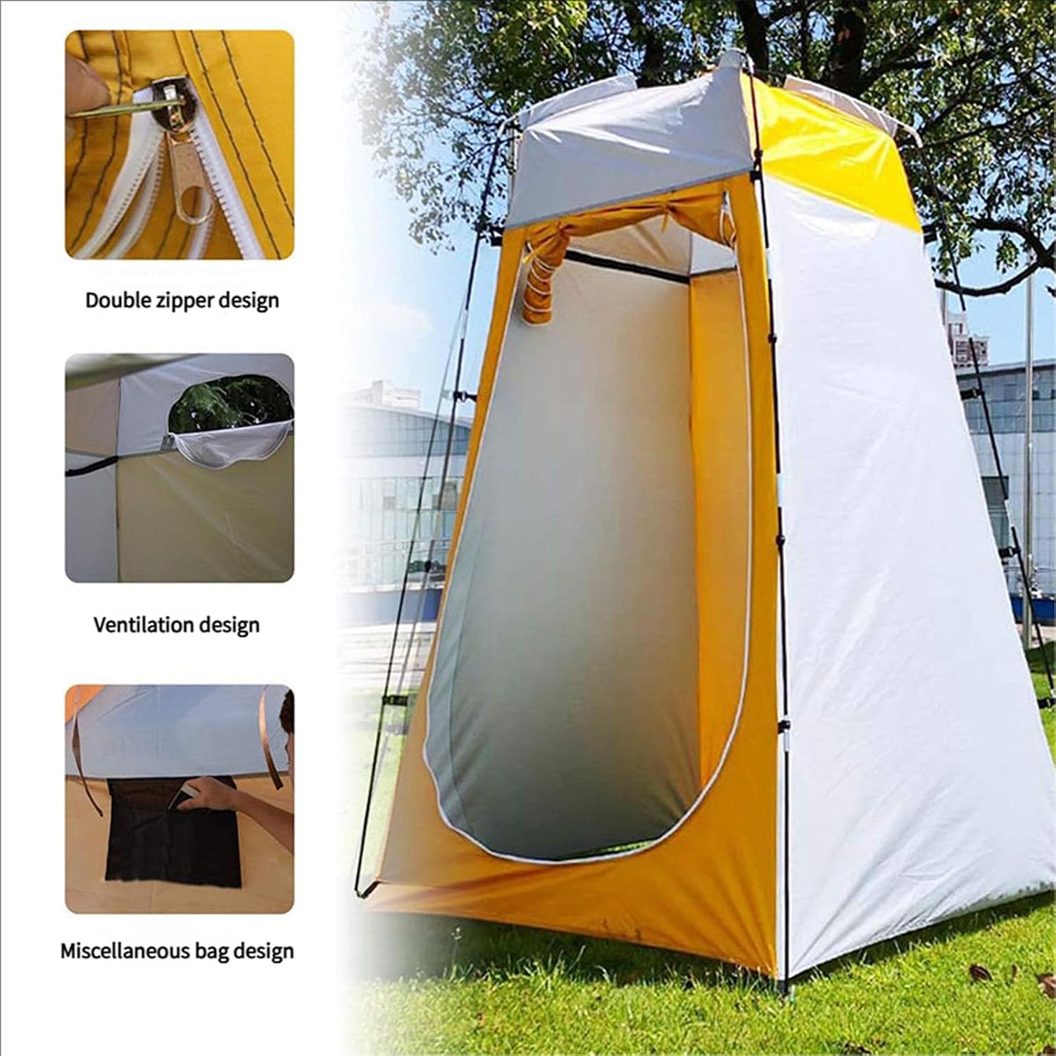 Setup Camping Tent with Reinforced Poles & Ventilated Design, Lightweight for Backpackers Any Weather Outdoor Tent