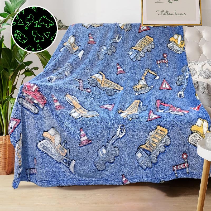 Tractor Blanket for Boys, Construction Blanket for Boys, Car Blanket for Boys, Kids Blankets for Boys, Toddler Blanket for Kids, Personalized Baby Blankets for Boys, Birthday 50"x 60"