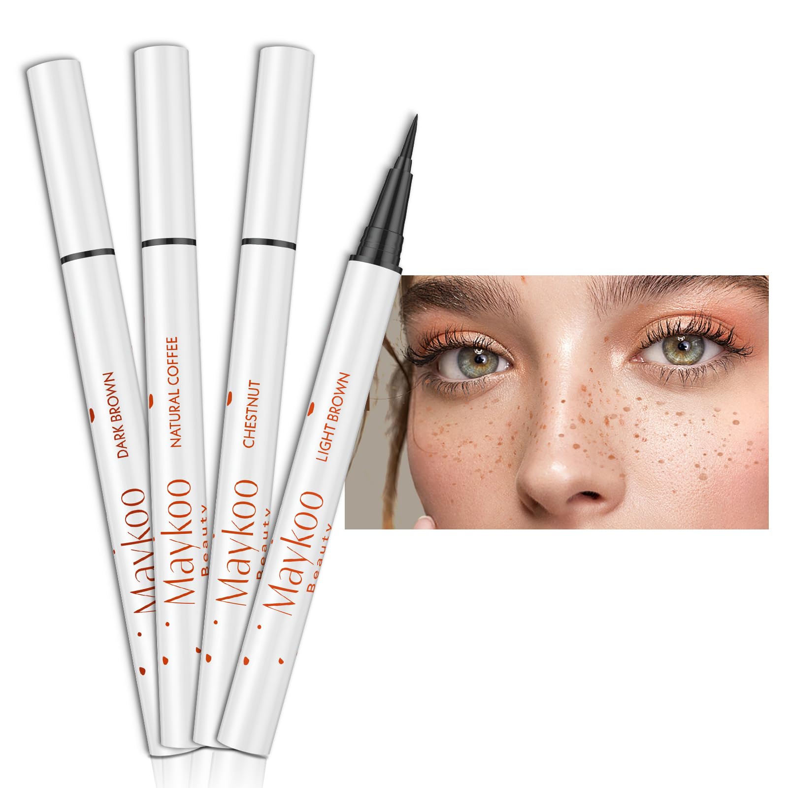 Amazon.com : MAYKOO 4 Colors Freckle Pen Set, Natural Lifelike