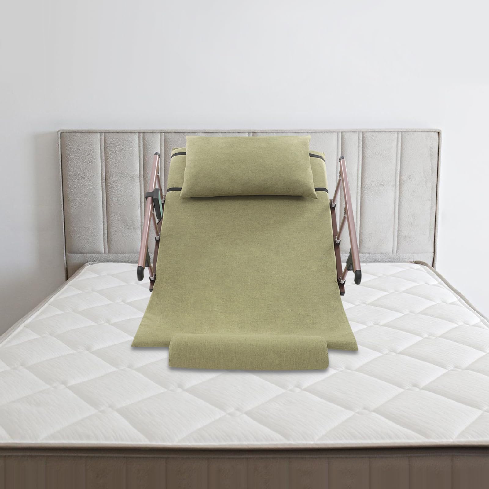 CNCEST Electric Lifting Backrest,Electric Assisted Wake-up Device Lifting Bed for Pregnant Women,Elderly,Patient & Handicap for Sit-up Backrest in Bed (Handrail, Green)