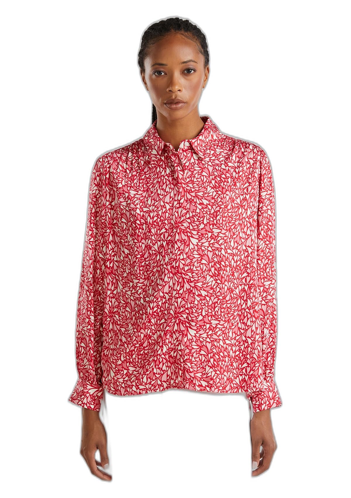 United Colors of Benetton Damen Camicia 5suudq09j Hemd, Mehrfarbig, Medium