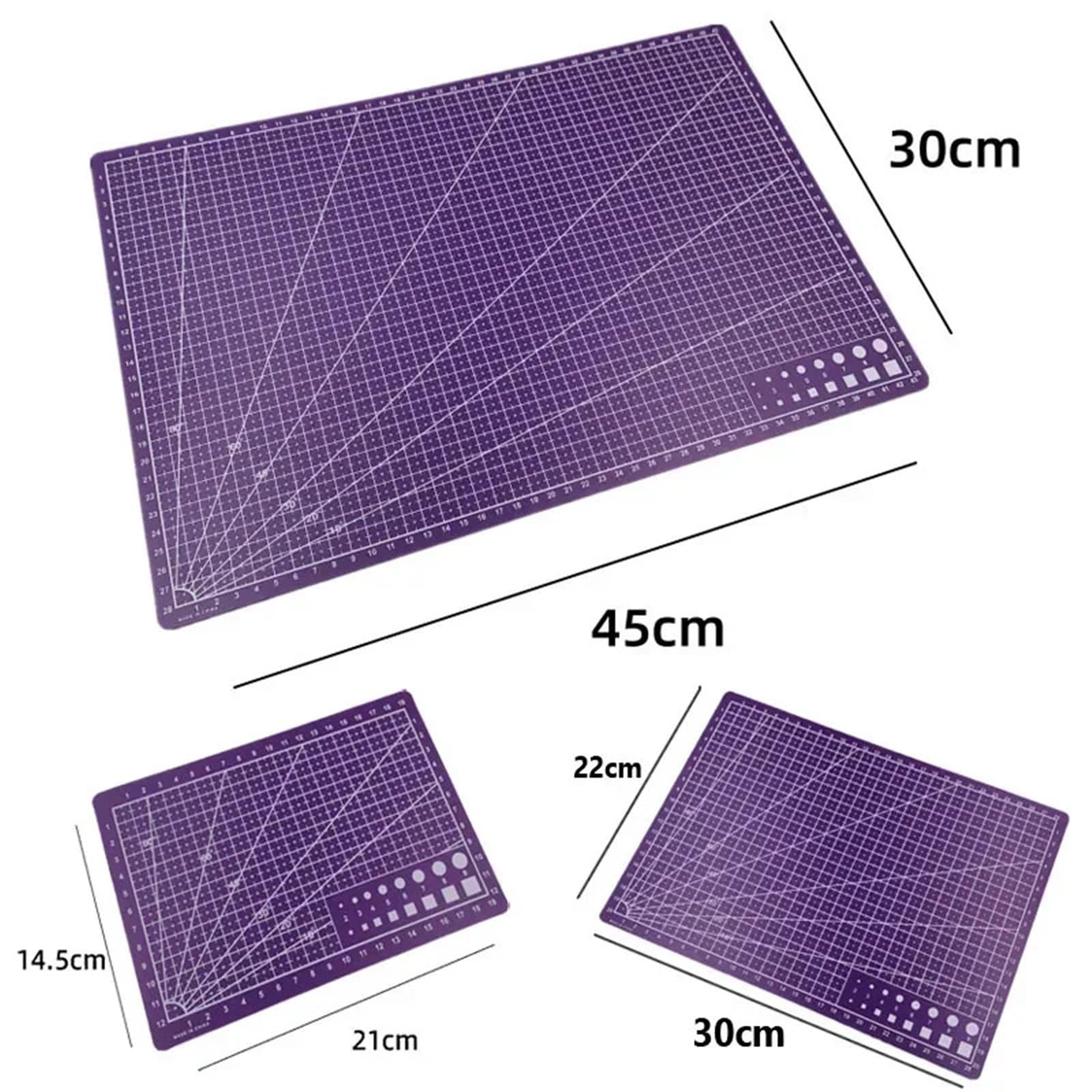 Schneidematte Kunst-Schnitzbrett, Handschneidematte, Kartonschneider, doppelseitig, Gravur-Pad for DIY-Bastelwerkzeug, pädagogisches kulturelles Angebot Büro(Blue-A4)