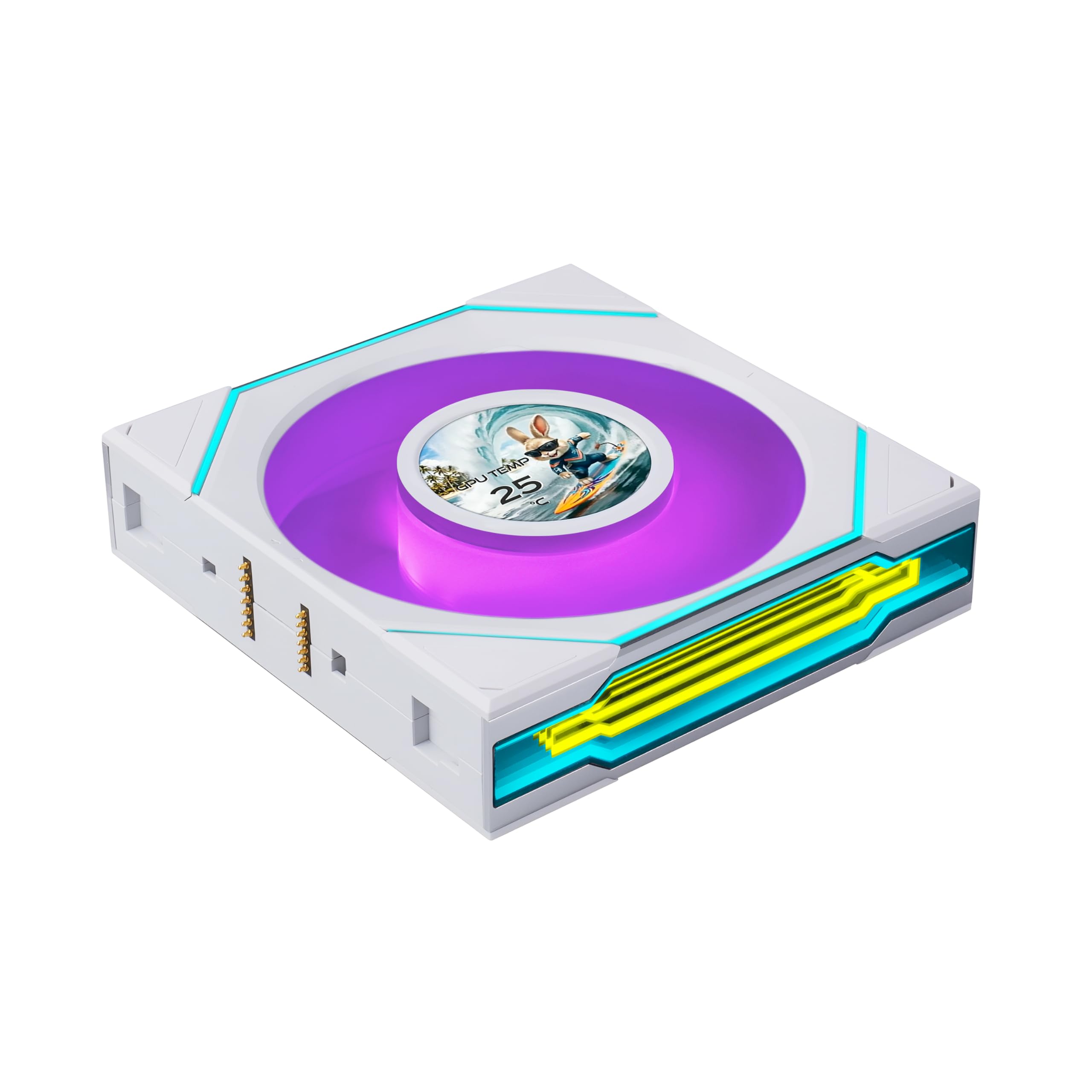 Lian Li UNI Fan SL-INF LCD Flex 120mm Normal Blade (NOT Reverse) ARGB Fan, Single Pack, Infinity Mirror, Controller Not Included, White (12SLIND1F1W)-image-41
