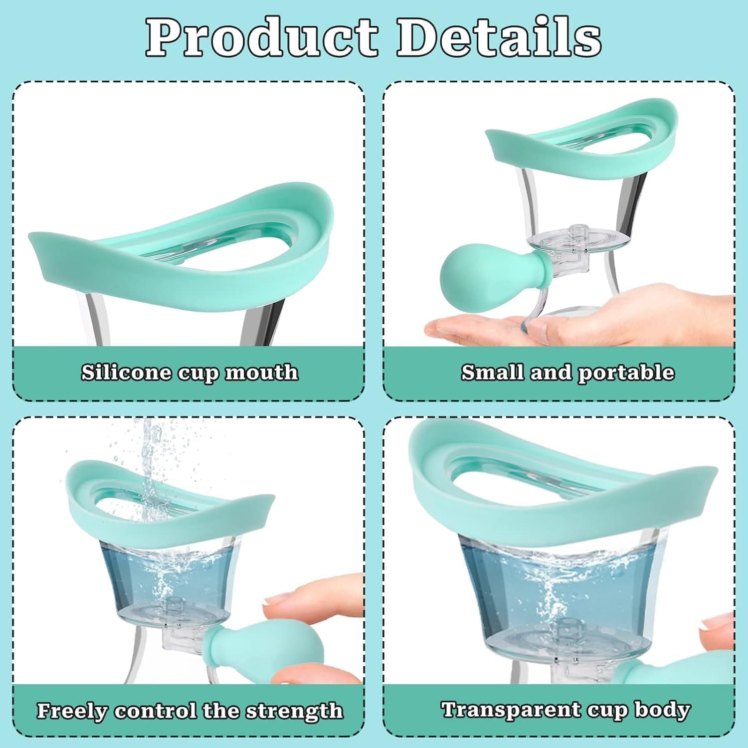 KAYORA Squeeze RINSING Eye Cup, Eye Wash Cup for Tired Eyes, Silicone Manual Air Pressure Eye Cleaning Cup for Eye Rinse, Reduce Dust and Cosmetic Irritation 2