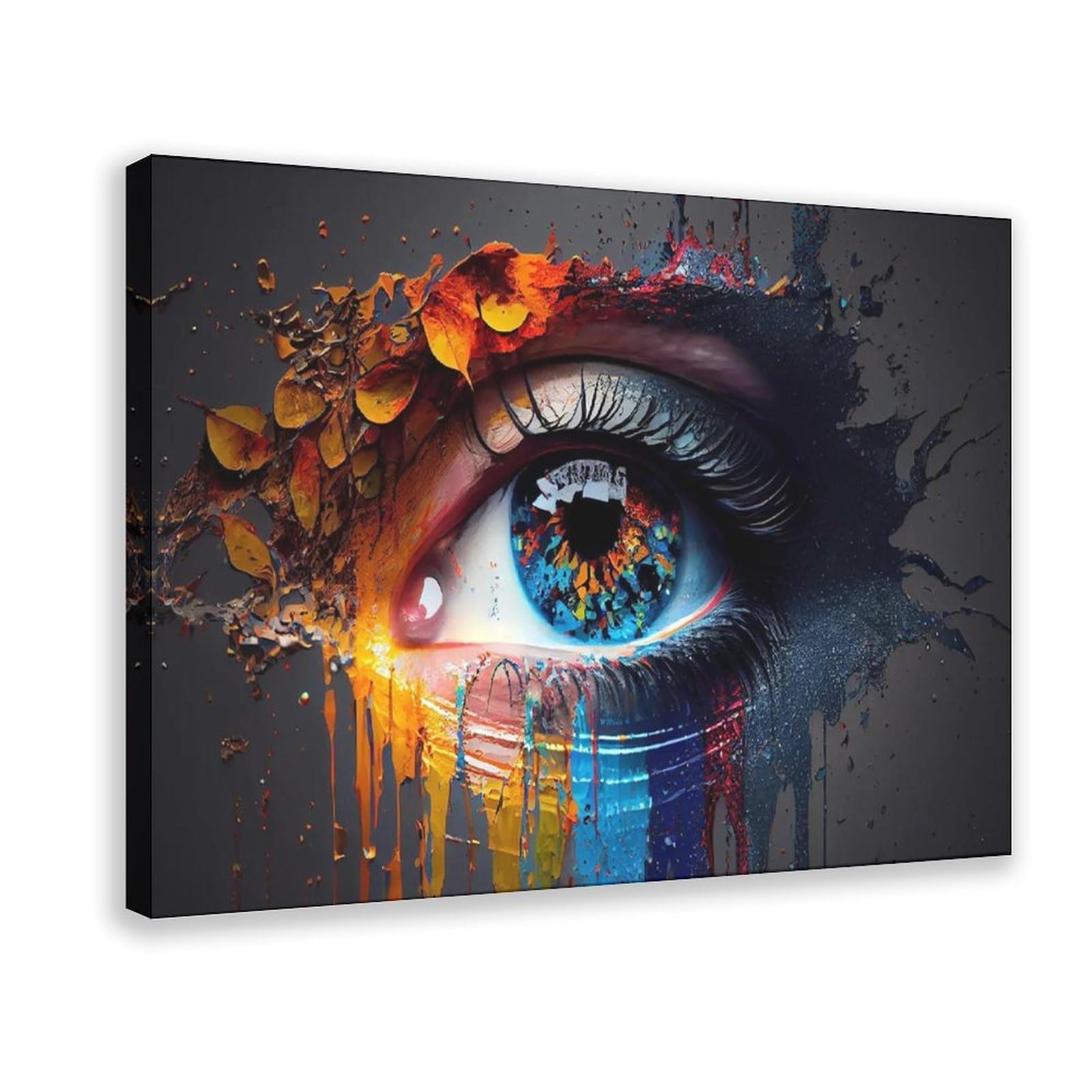 Bareronor Eye Poster Canvas Poster Bedroom Decor Landscape Office Room Decor Gift 24" L X 36" W