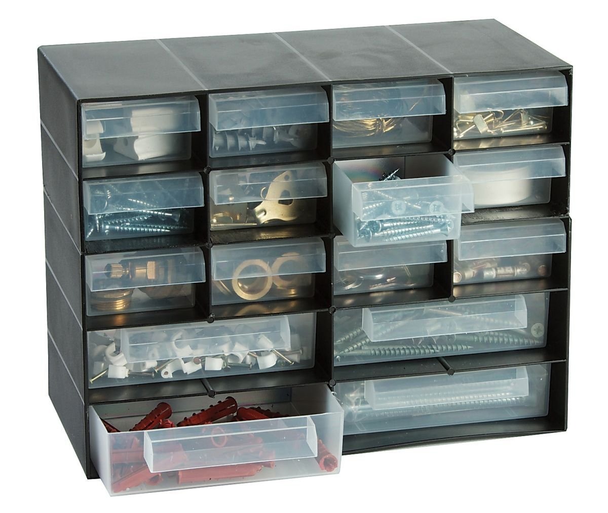 Plastic 16 Multi Drawer Storage Organiser For Home Garage DIY