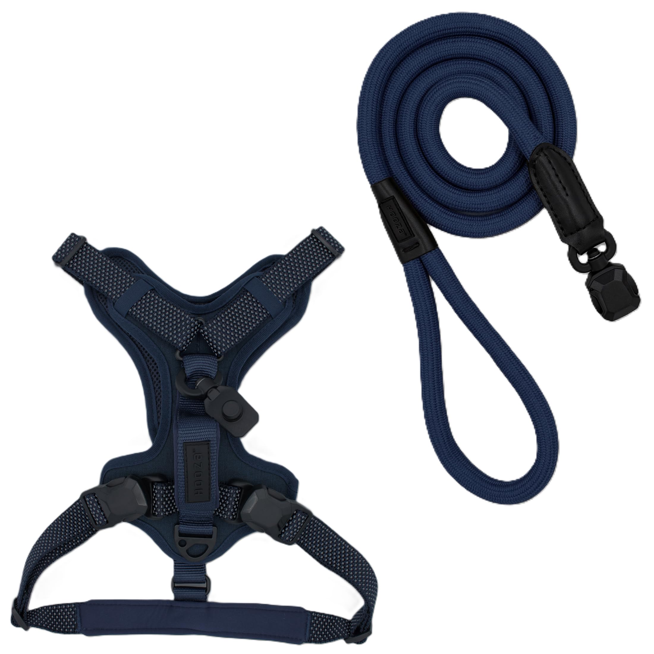 Magnetischer Schnellclip: Kontrollgeschirr mit Seilleine, Blau, Größe S
