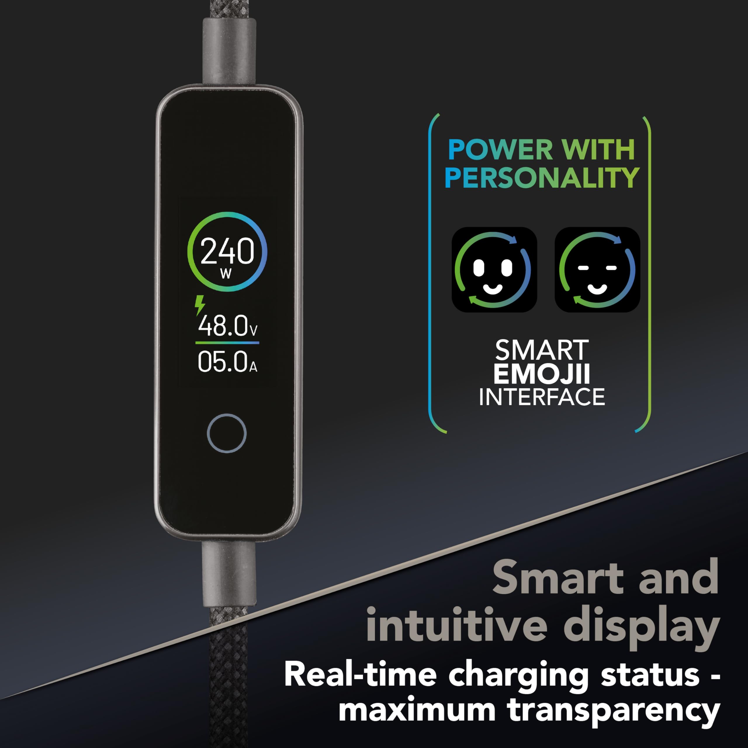 cellularline câble USB-C vers USB-C Powerview IQ avec un écran TFT- Parent