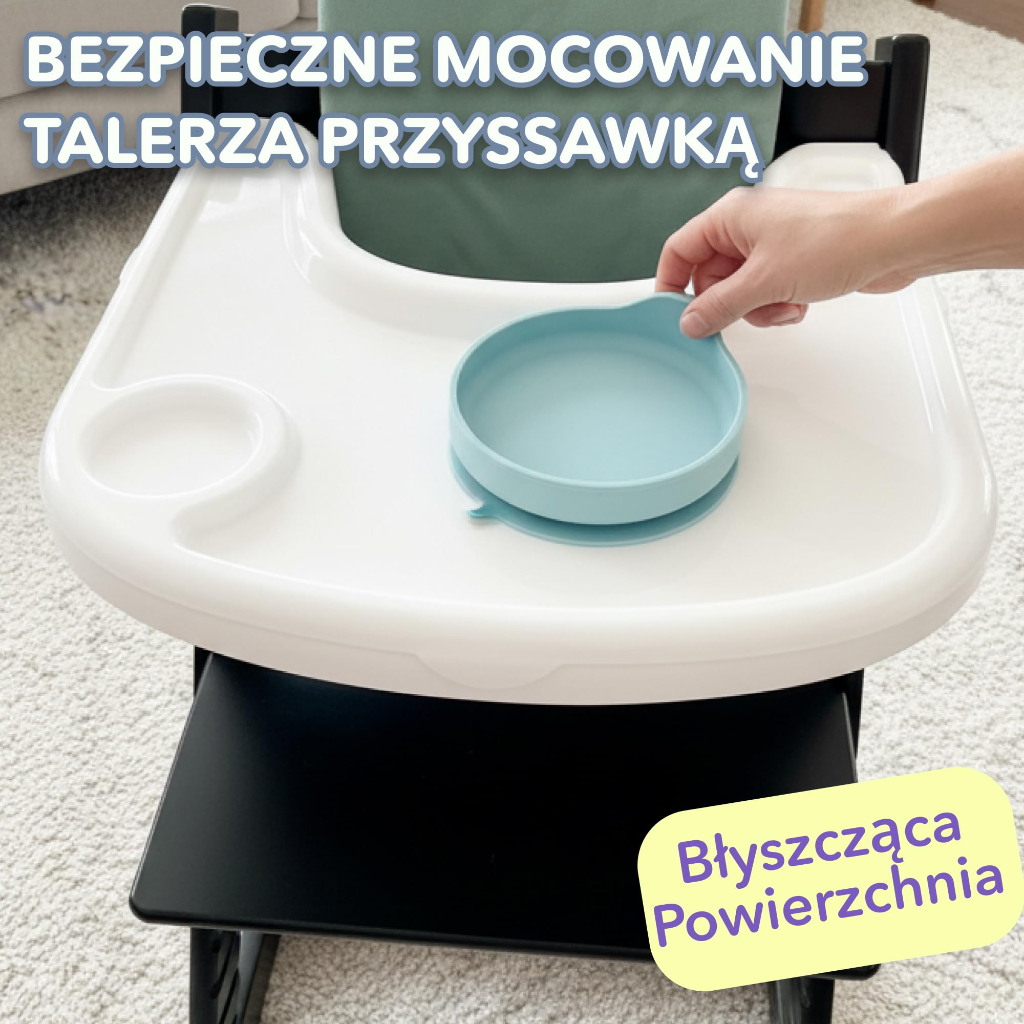 Osłona na Tacę do Krzesełka do Karmienia – Kompatybilna z Stokke Tripp Trapp – Przezroczysta | Bez BPA, zatrzaskowa, mocne przyleganie i łatwa do czyszczenia