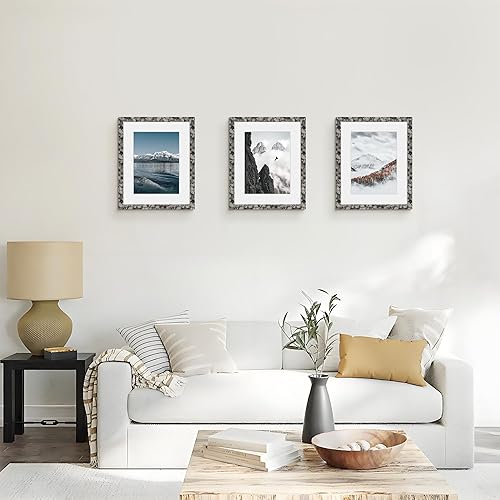 Miniatura 502 de Picrit - Juego de 12 portarretratos de 5 x 7 pulgadas para colgar en la pared o exhibir sobre una mesa, para fotos de 4 x 6 con paspartú o 5 x 7