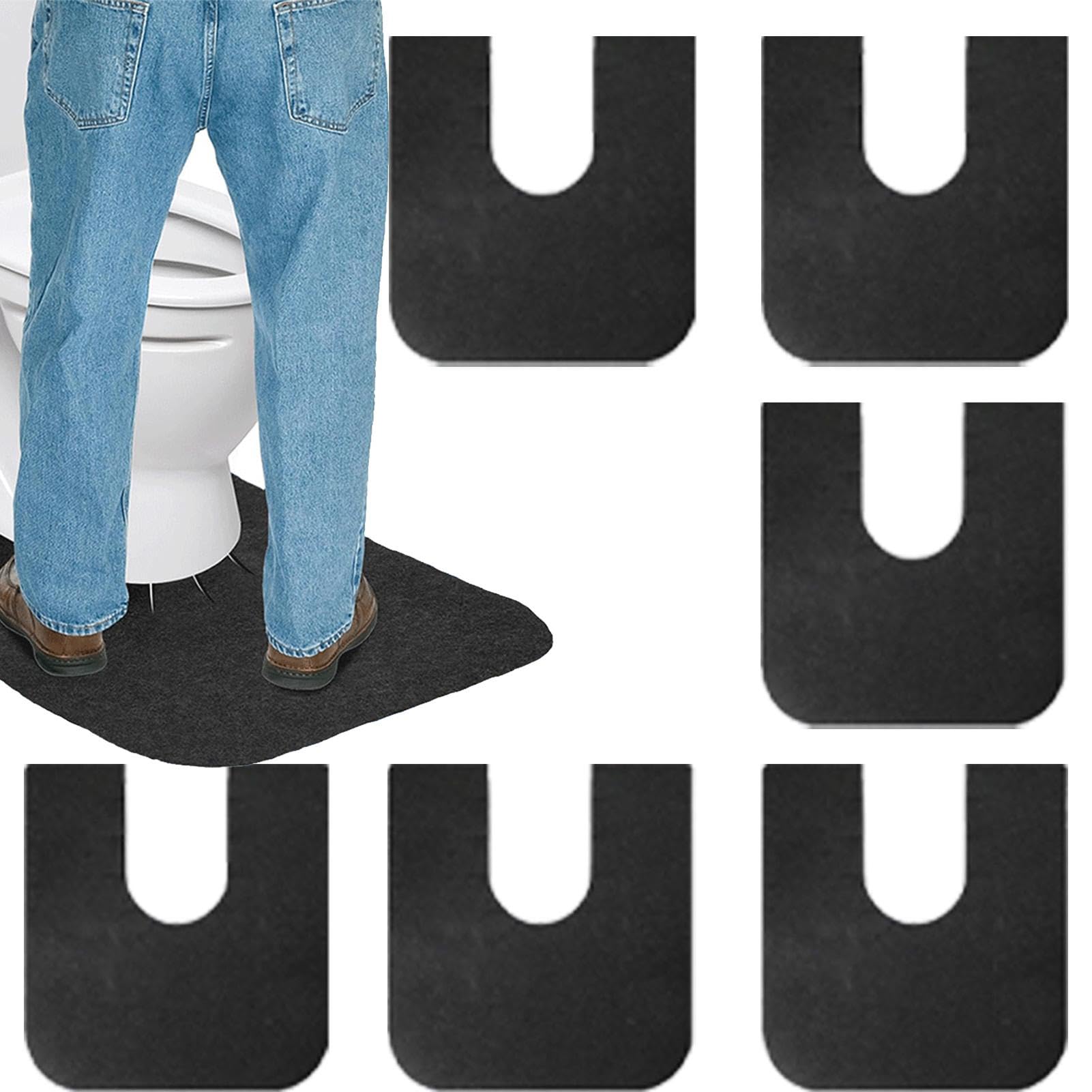 Tapis de toilette en U antidérapant pour salle de bain d'invités et dortoir
