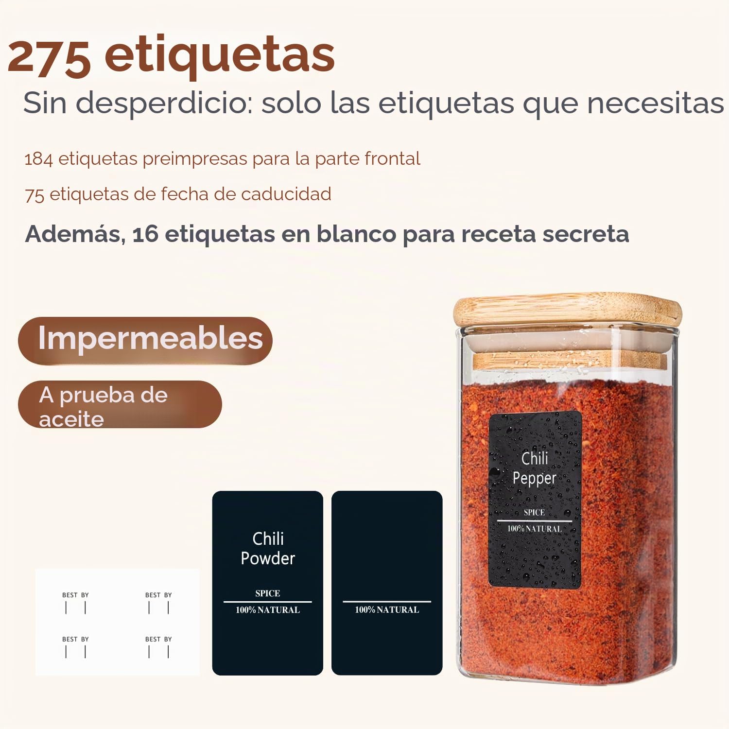 ComSaf Botes Especias Cristal 300 ml 16 Piezas, Botes Especias Cristal Cuadrados con Tapa, Frascos Especiarias Herméticos, para Sal, Pimienta, Canela, Ajo, Cocina, Mesa de Comedor y Hogar