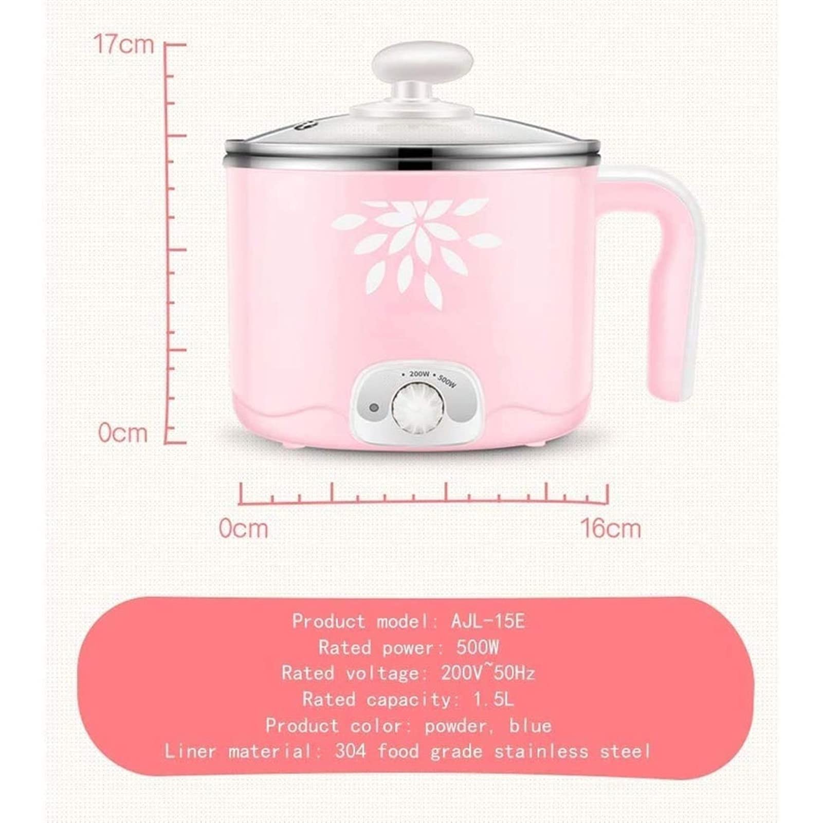 Olla Coccion Lenta Olla Eléctrica Portátil 500W - Ideal Para ...