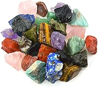 UUUNIHOM 3 lbs Bulk Rough Madagascar Stones Mix - 1-2" Natural Raw Healing Crystals for Tumbling, Polishing, Reiki, Jewelry