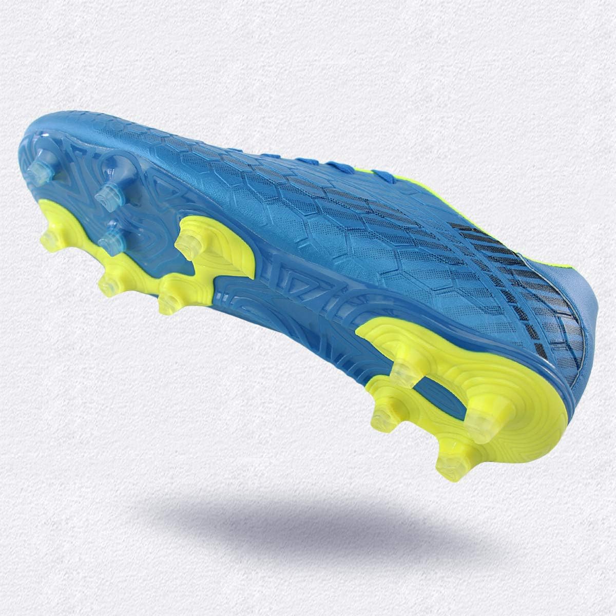 Hawkwell Men's Outdoor Firm Ground Soccer Cleats, Navy-1 PU, 9 M US