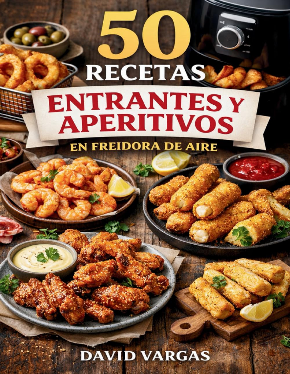 50 Recetas de Entrantes y Aperitivos en Freidora de Aire: Ideas crujientes, rápidas y sabrosas para sorprender en cualquier ocasión
