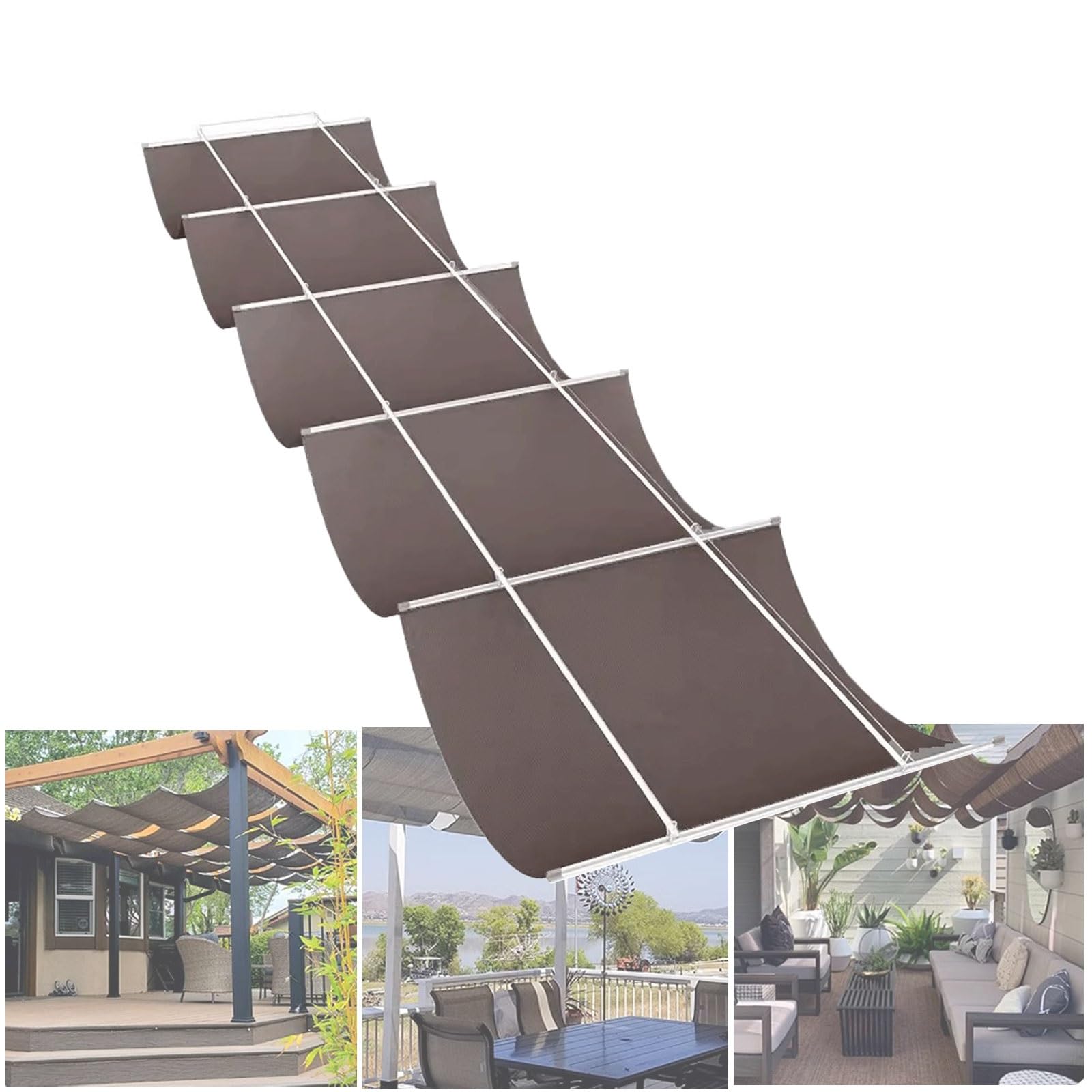 Amazon.de: Seilspannmarkise Einziehbar Welle Sonnensegel Seilspanntechnik  Beschattung fr Terrassenberdachung, 90% UV-bestndig Sonnenschutz fr  Terrassen, Pergola und Balkon