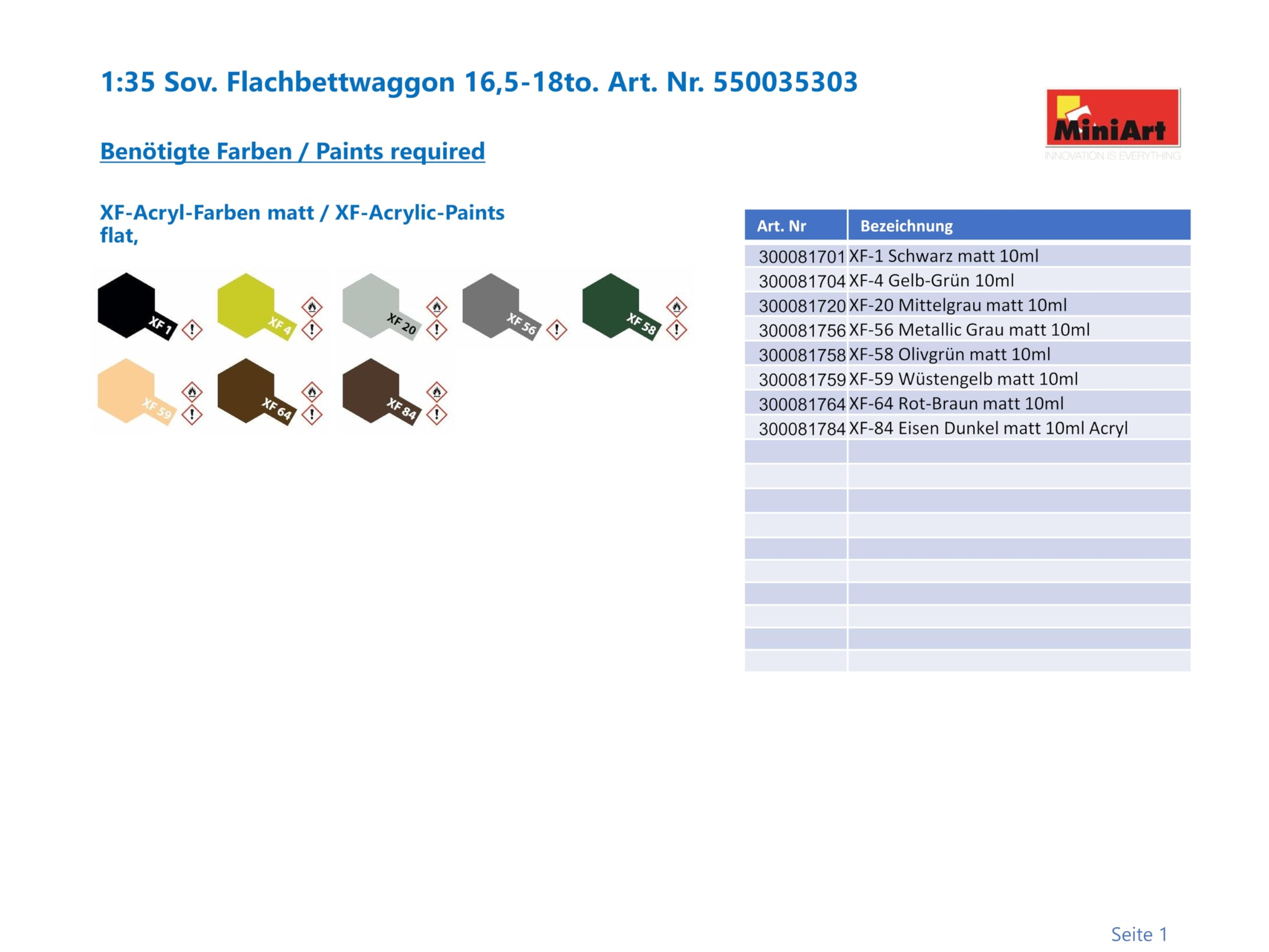 MiniArt 35303 1:35 Sov. Wagon à Plat 16,5-18 to.Réplique fidèle à l'original, modélisme, kit de Construction en Plastique, Bricolage, Loisirs, Collage, kit de modélisme, Assemblage, Non Peint, Gris
