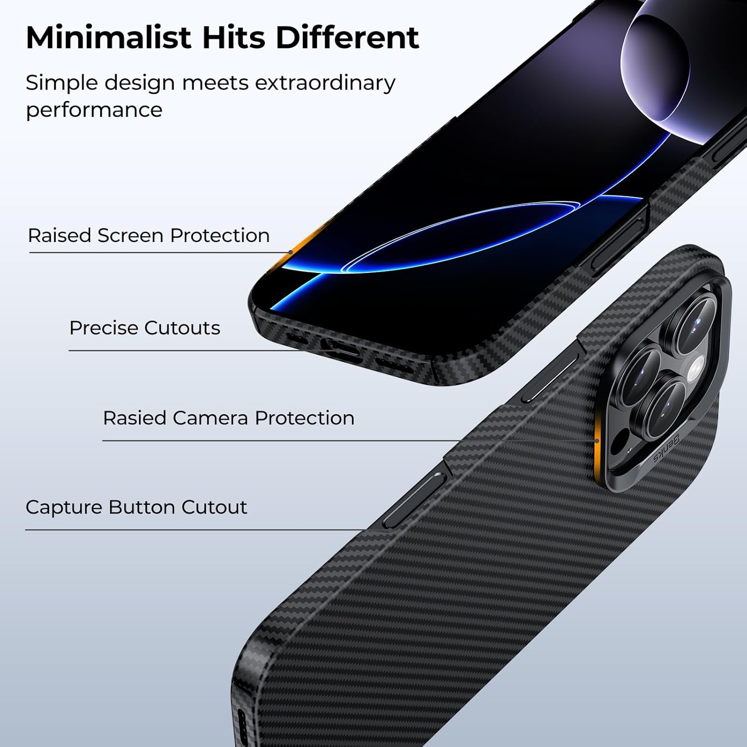 BENKS ArmorAir 600D Case for iPhone 16 Pro Max, [Compatible with Magsafe] Ultra Slim & Light iPhone 16 Pro Max Case, Built with Dupont Kevlar Aramid Fiber, Minimalist Design - Image 5