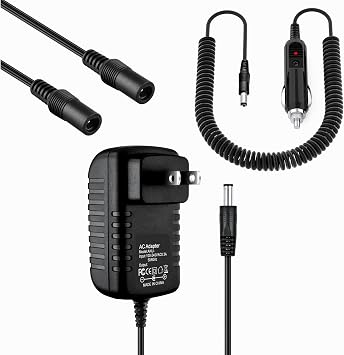 AC/DC Adapter Compatible with EverStart MAXX 1200 Peak AMPS Jump Starter with Air Compressor and Inverter Ever Start 1200A 600A Jumpstarter Box Lot 11480 + Cigarette Lighter Plug