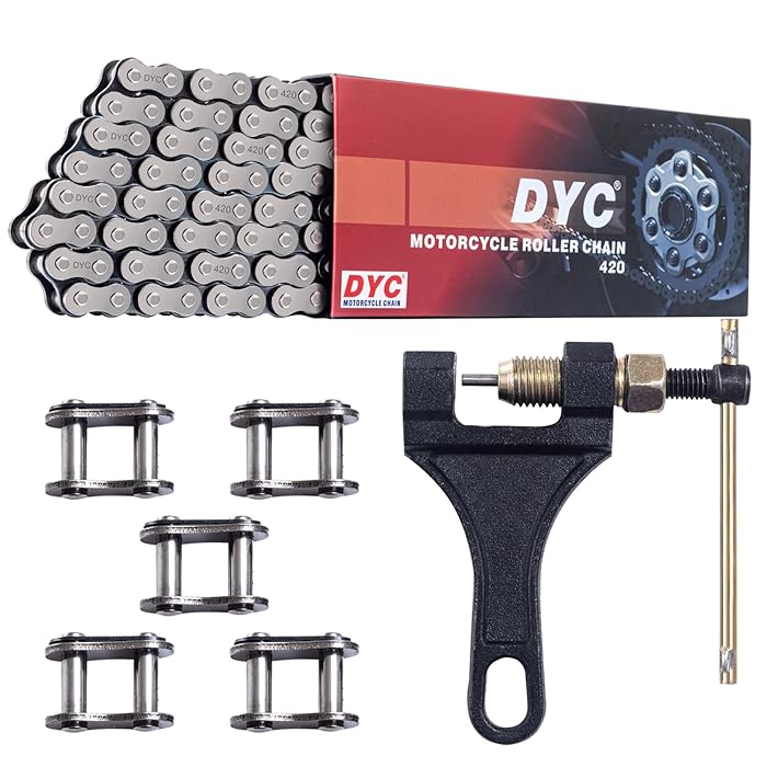 Buy DYCTAHO 420 Motorcycle Chain 132 Link Standard Roller Chain with