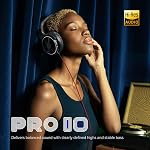 OneOdio Pro-10 Casque filaire supra-auriculaire pour école, studio, monitoring et mixage DJ, drivers néodyme de 50 mm, microphone en ligne, jack 3,5 mm/6,35 mm pour enregistrement sur ordinateur, téléphone, piano, guitare