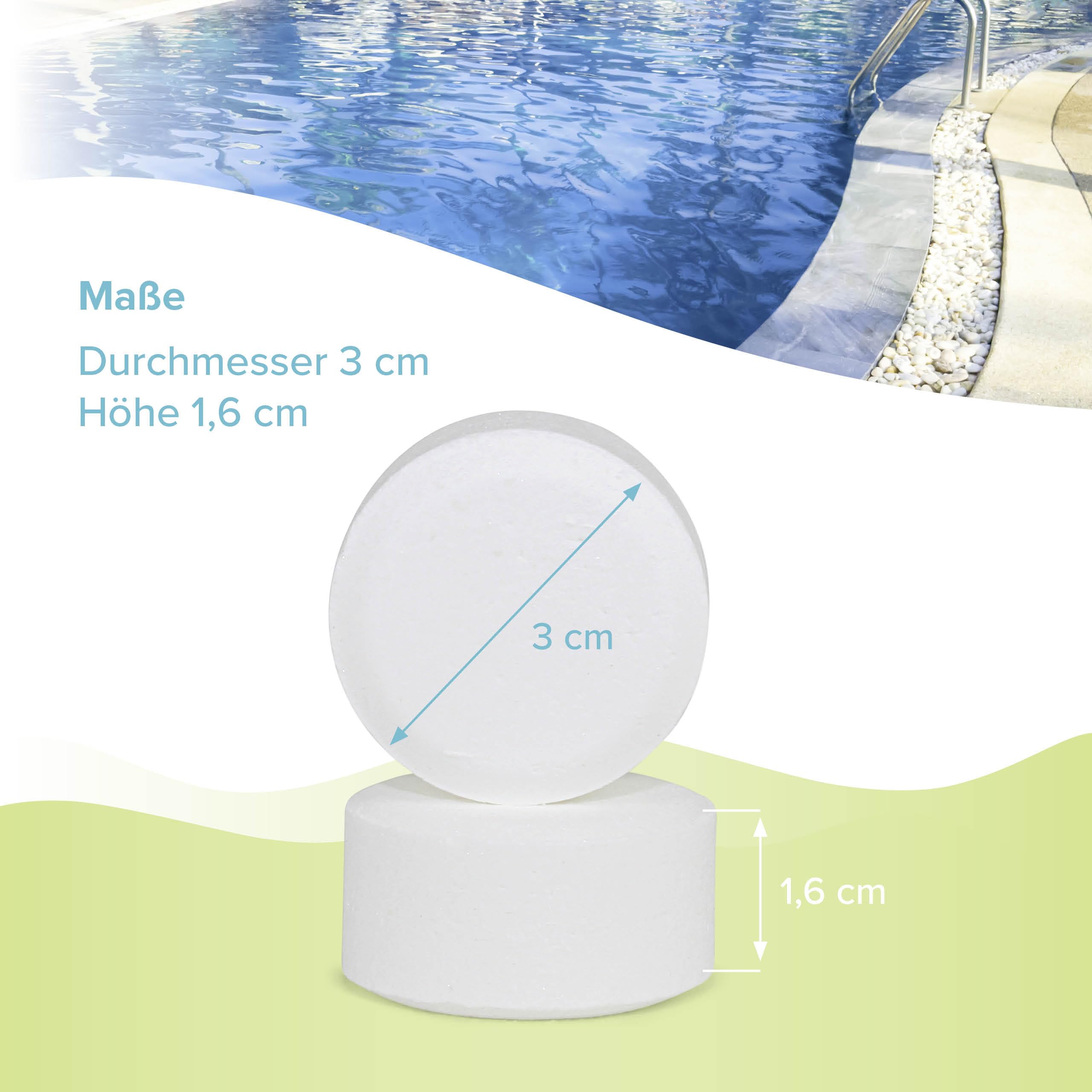 Höfer Chemie 20g Chlor Tabletten langsam löslich im 5 kg Eimer - zur dauerhaften Chlorung von Pool und Schwimmbad - Hochwirksam gegen Bakterien und Pilze - Bayzid