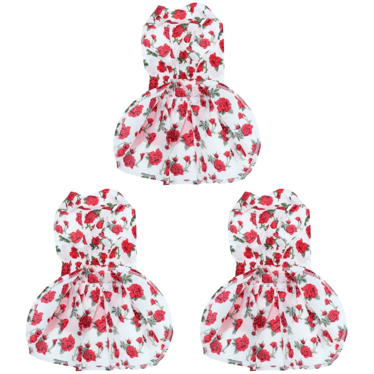 Robe sans manches pour animaux ensemble de 3 jupes à nœud Mipcase pour chien