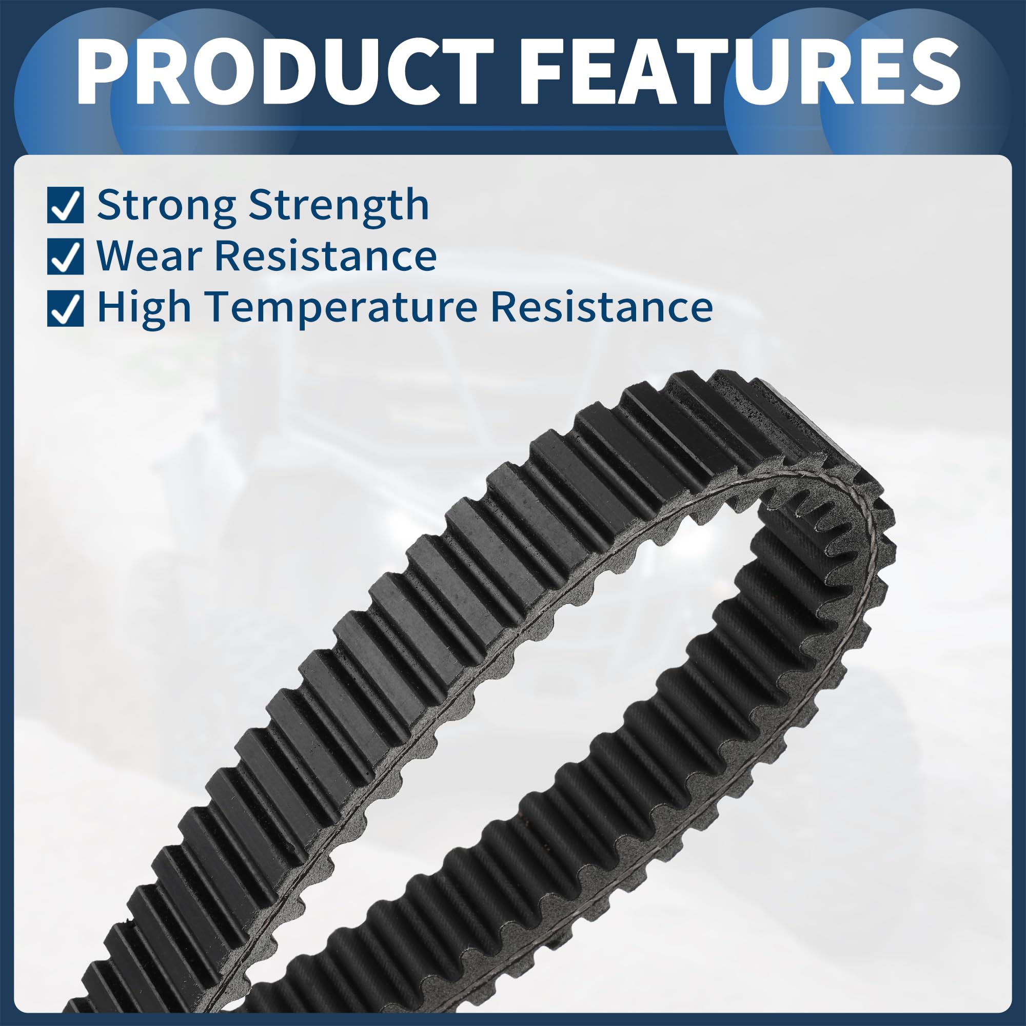 Cinghia A V Per Kawasaki Brute Force 750 4x4i EPS 12-23 1pc | Resistente All'Usura E Alte Temp. Gomma Fibre, Nero, 87x3x1.4cm, OE 590110019, Per Kawasaki Brute Force 750 4x4i 13-21.
