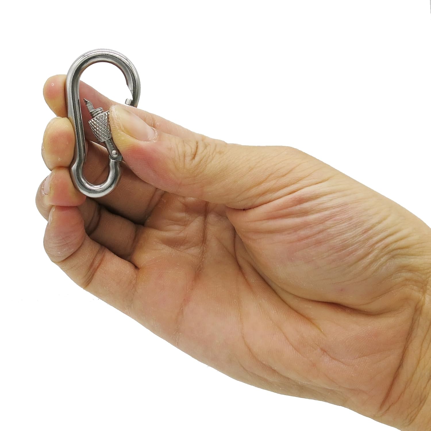 304 Stainless Steel Carabiners -2 inch Heavy Duty, Durable & Rust-Free Clips for Gym, Swing, Dog Leashes, Hammocks, Keychains, and More(304,M5 with Screw,Pack of 12) - Image 4