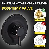 Vista 2 de Kit de Embellecimiento para Ducha y Tina, Compatible con Válvula Moen Posi-Temp, Bronce Cepillado al Aceite