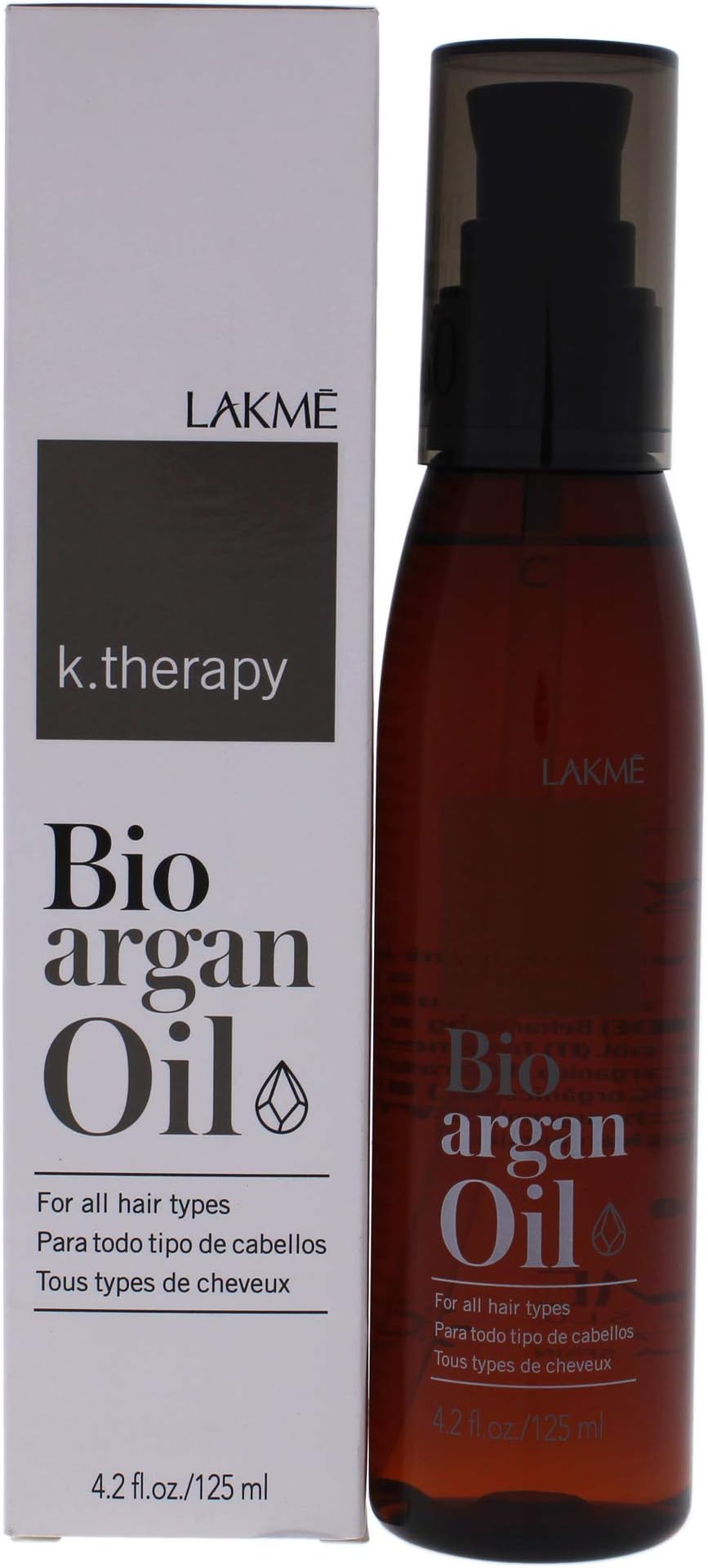 Lakme K-Therapy Bio-Argan Oil for Hair – Nourishing and Hydrating Treatment with Natural Argan Oil, Smooths Frizz, Adds Shine – 125ml