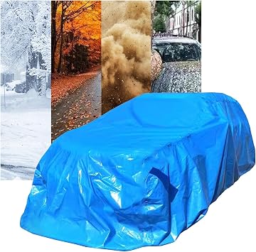 Outdoor PVC Car Cover Waterproof All Weather Tarpaulin with Waterproof Zipper,Full Enclosed Sealed Car Bubble Cover Flood Proof Car Cover5.4X2.2X2m/17.7X7.2X6.6ft