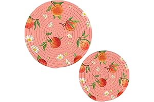 Vintage Turkish Cotton Round Trivets Set