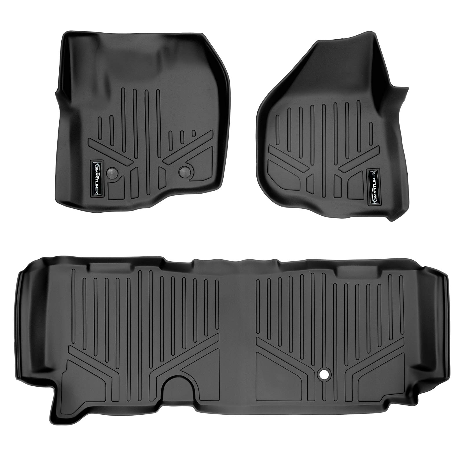 Photo 1 of MAXLINER Floor Mats 2 Row Liner Set Black for 2012-2016 Ford F-250/F-350 Super Duty SuperCab
