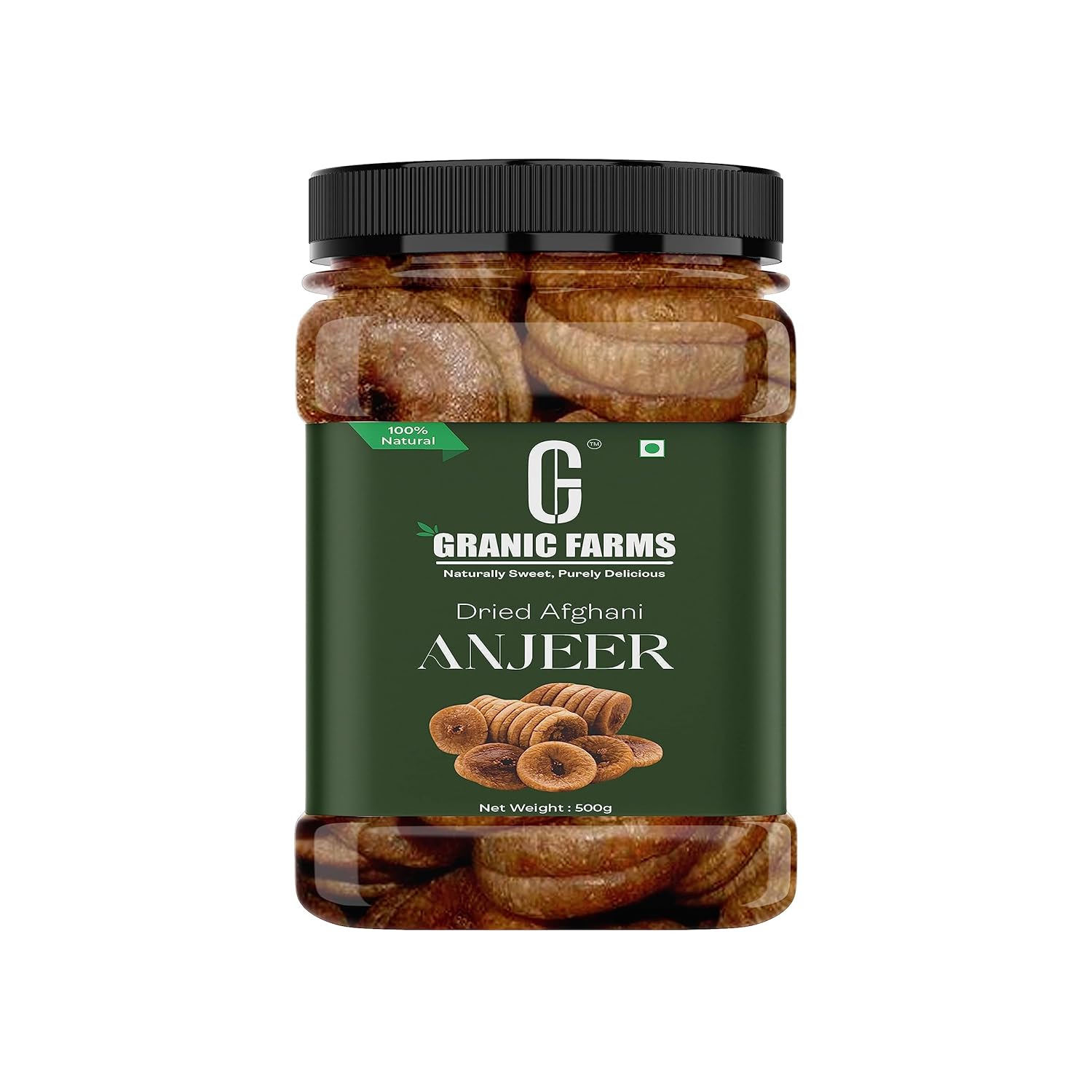 Granic Farms Premium Dried Afghani Anjeer 500 g Pack Dried Figs Ajnir Rich source of Fibre