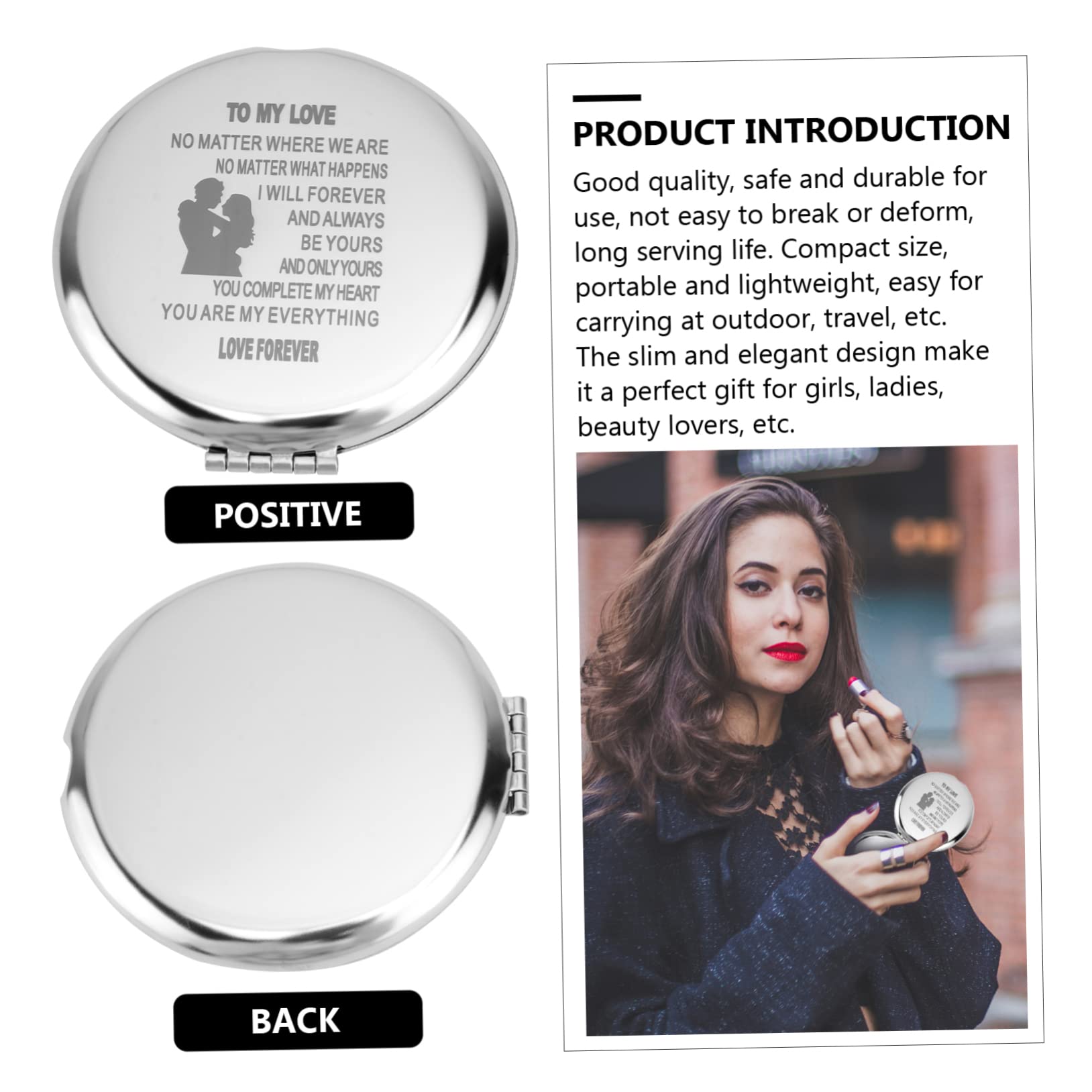 MAGICLULU 3 Specchietti Compatti Per Il Trucco Infrangibili E Ripiegabili Per Viaggi Feste Picnic Aspetto Alla Moda Da Donna