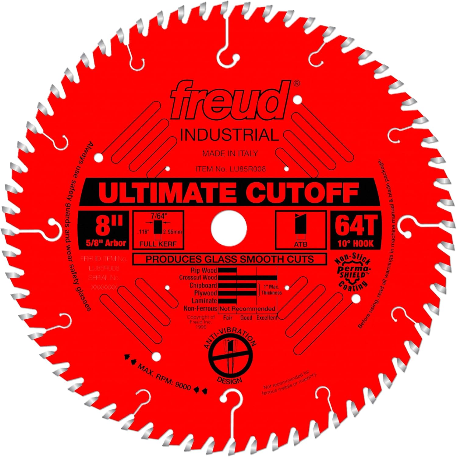 Freud LU85R009 9" Ultimate Cut-Off Blade, Multi, One Size