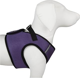 The Worthy Dog Sidekick Harness with Comfy Padded Mesh Velcro Adjustable, Outdoor, Easy Walk Vest Fits Small, Medium and Large Dogs- X-Large, Purple