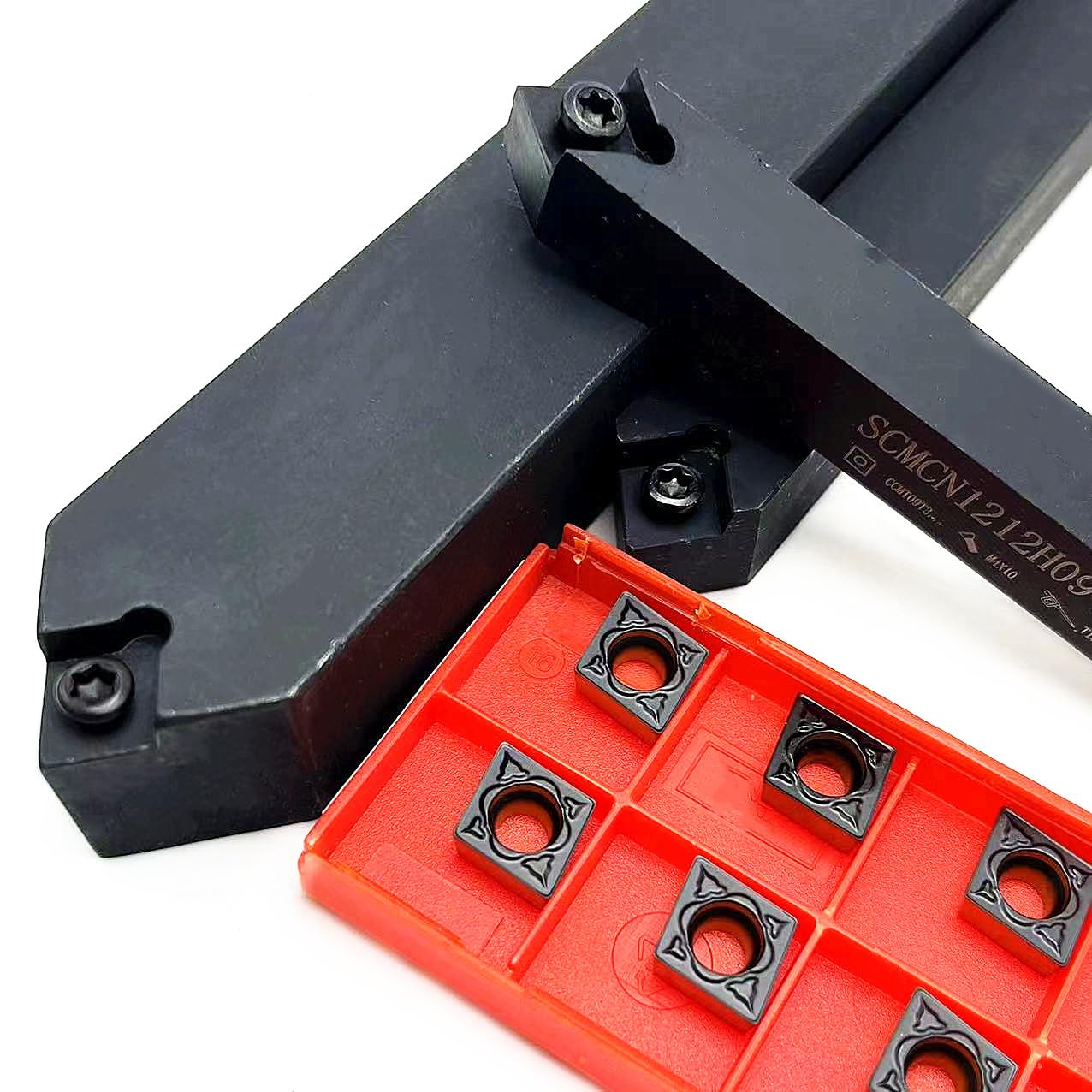1 pz SCMCN1212H09 SCMCN1616H09 SCMCN2020K09 SCMCN2525M09 indicizzabile Tornio in carburo portautensili con 10 inserti di ricambio CCMT09T304 (SCMCN2525M09) (SCMCN16111) 6H09)