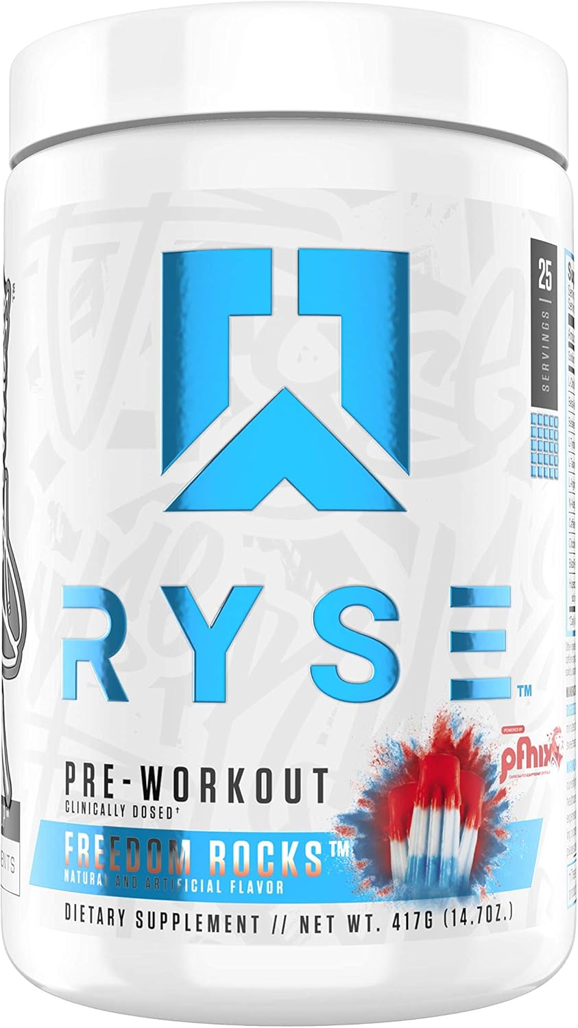 Amazon Com Ryse Pre Workout Ryse Up Supplements Fuel Your Greatness Energy Endurance Focus Next Level Pump Citruline Taurine Arginine Carnosyn Beta Alanine 20 Servings Pink Blast Flavor Health Household