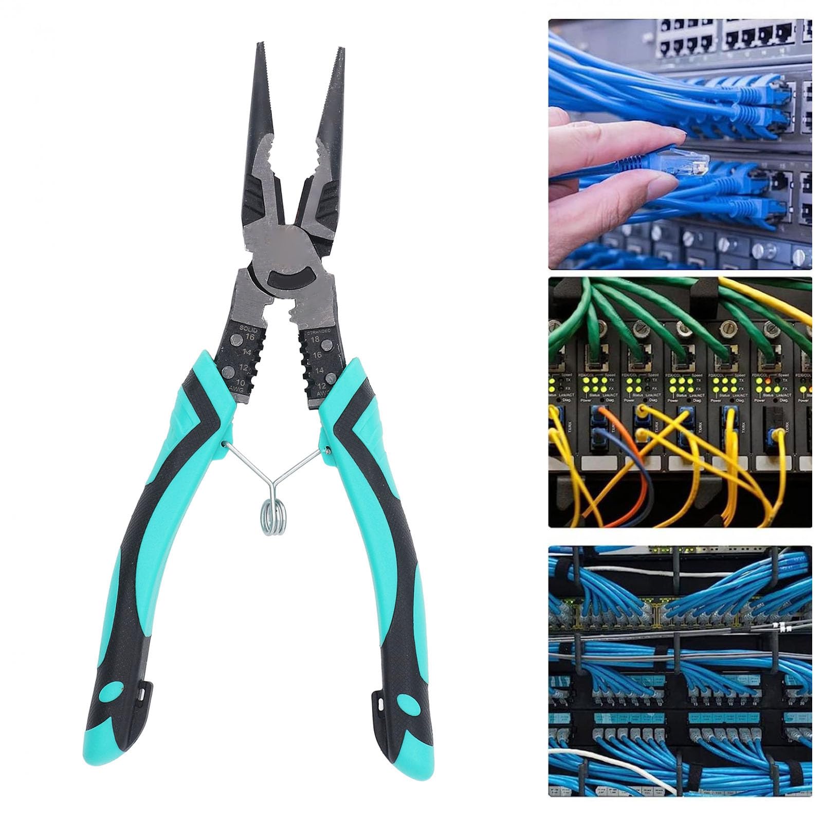 Zestaw Narzędzi Zdejmowania Izolacji, 2,5 Mm² 4Mm² 6Mm² 10Mm² Elektryczne Narzędzie Ściągania Izolacji I Skręcarki, Zestaw Narzędzi Elektryków Zestawu Złączy Skręcania Drutu